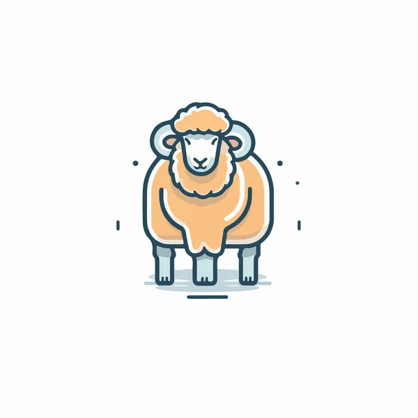 Ram Sheep Icon Design Vektor Folge Einfach Bearbeiten — Stockvektor