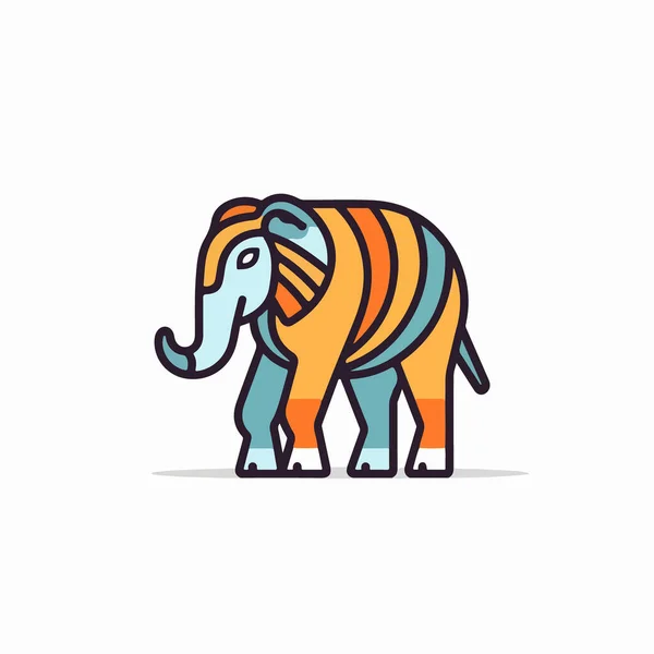 Elephant Animal Vector Icon Illustration — Stock Vector