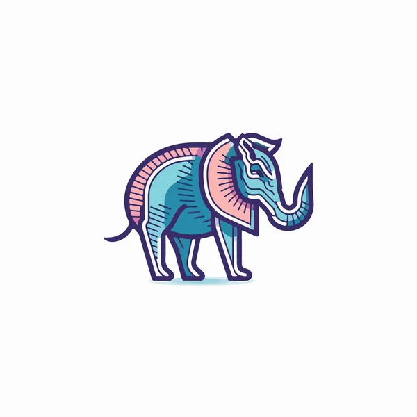 Ilustração Vetor Elefante Bonito —  Vetores de Stock