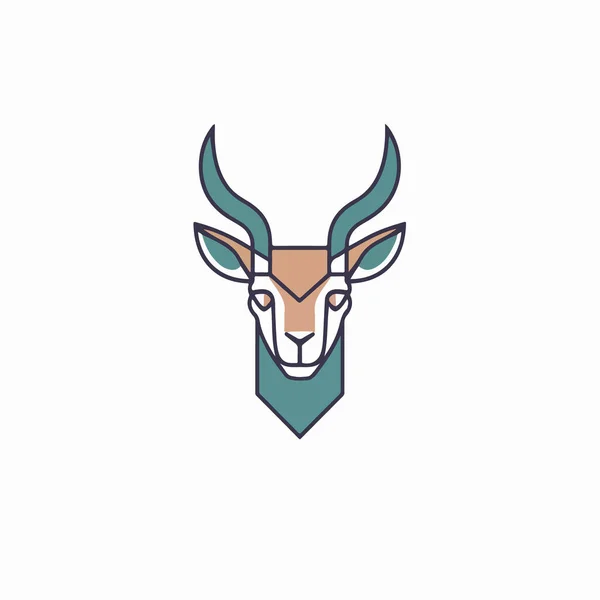 Deer Head Logo Template — Stock Vector