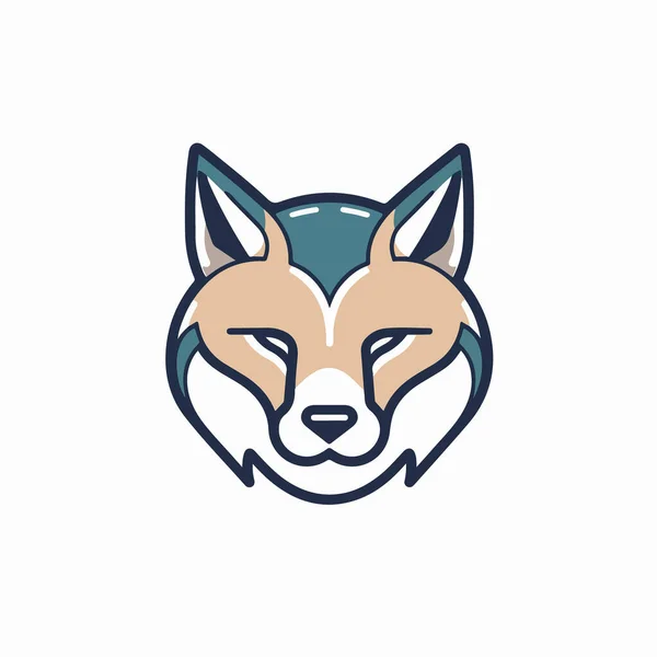 オオカミベクトル図の頭 — ストックベクタ