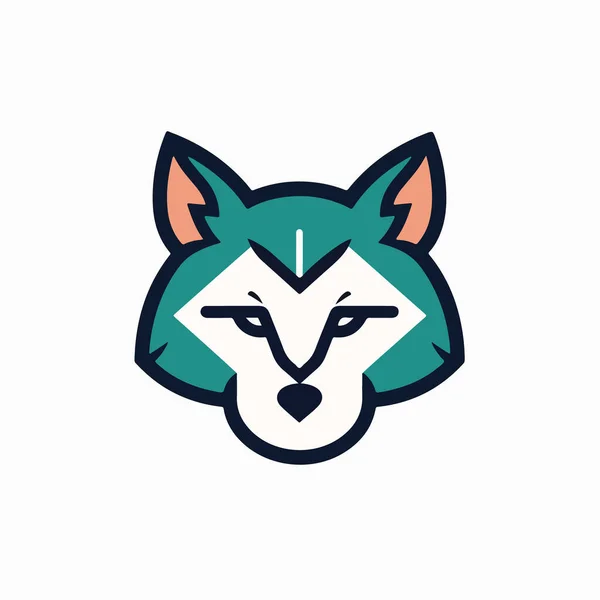 オオカミの頭のロゴデザインコンセプトベクトル ヘッドロゴテンプレート — ストックベクタ