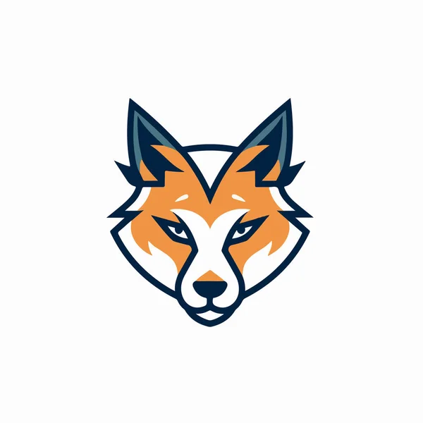 Σχεδιασμός Διανυσμάτων Λογότυπου Κεφαλής Fox — Διανυσματικό Αρχείο