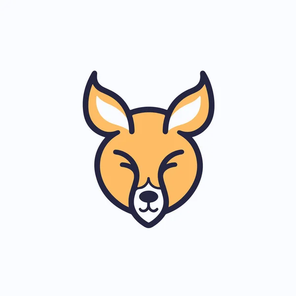 Deer Head Logo Vector Illustration Template — Stock Vector