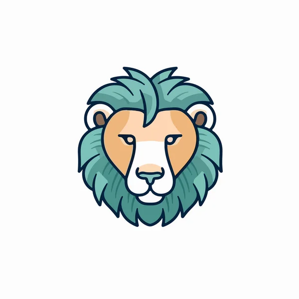 Löwenkopf Vektorsymbol — Stockvektor