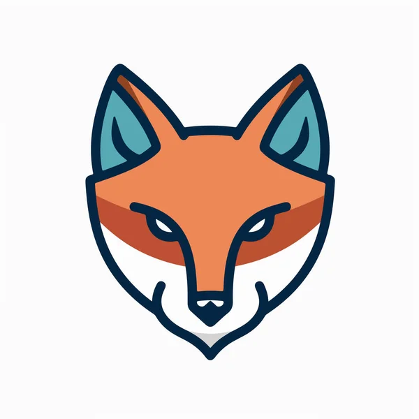 Φορέας Προτύπου Σχεδίασης Λογότυπου Κεφαλής Αλεπούς — Διανυσματικό Αρχείο