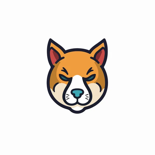 Raça Cão Gato Logotipo Design Vetor Ícone Símbolo Ilustração — Vetor de Stock