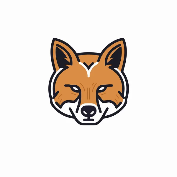 Tête Loup Logo — Image vectorielle