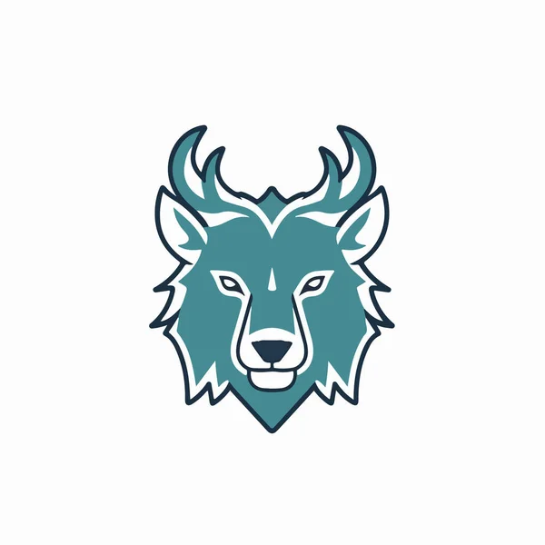 Logo Zwierzęcia Głowicy Wilka — Wektor stockowy
