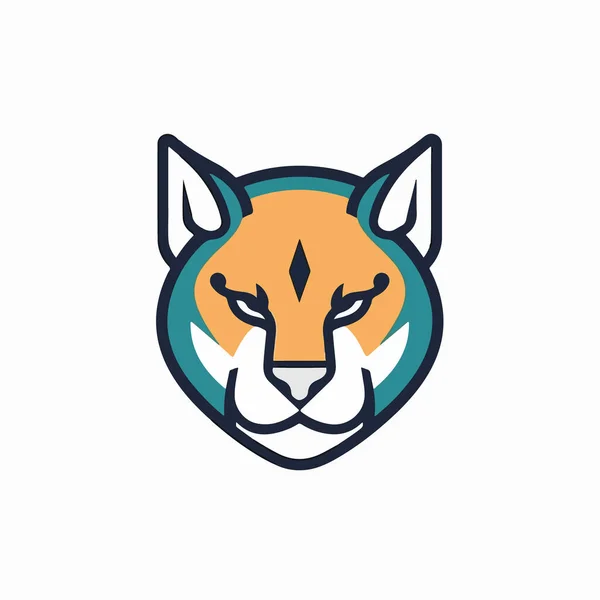 Tigerkopf Logo Design Vorlagenvektor Kreatives Tiger Logo Design — Stockvektor