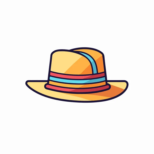 Καλοκαίρι Καπέλο Διάνυσμα Εικονίδιο Πρότυπο Σχεδιασμού — Διανυσματικό Αρχείο