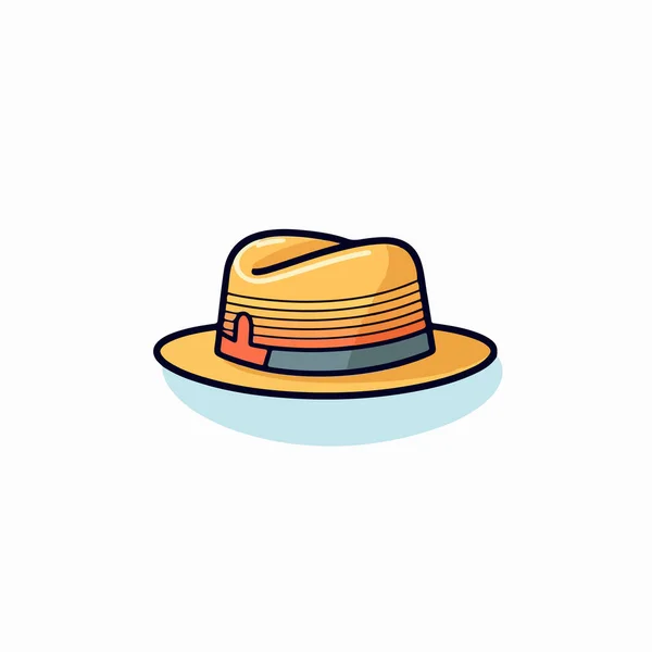 Chapeau Icône Conception Vectoriel Illustration — Image vectorielle