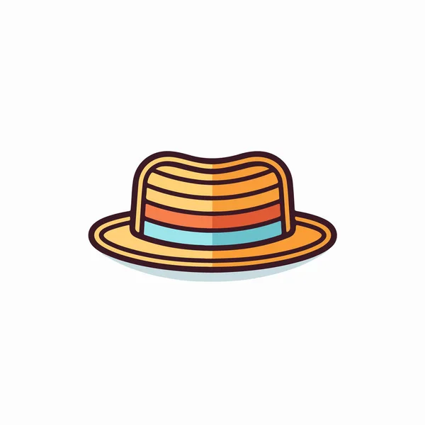Καπέλο Επίπεδη Εικονίδιο Σύμβολο Διάνυσμα — Διανυσματικό Αρχείο