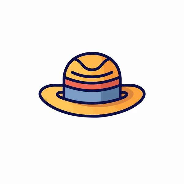 Yaz Şapkası Vektör Çizgisi Simgesi — Stok Vektör