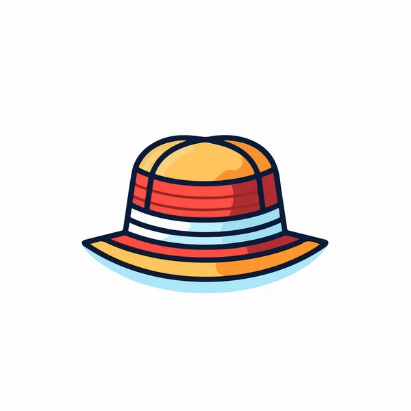 Διανυσματική Απεικόνιση Καπέλου Και Εικονιδίου Αχύρου — Διανυσματικό Αρχείο