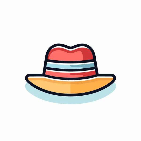 夏の帽子のアイコン ベクトル — ストックベクタ