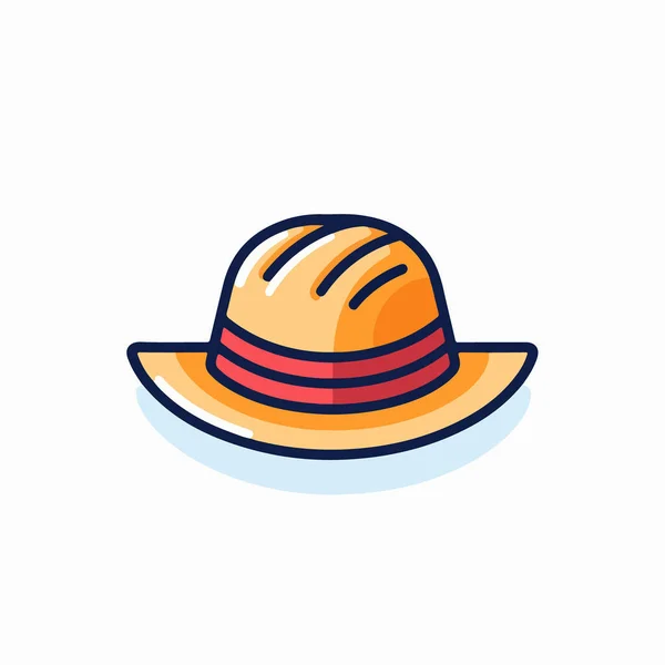 Beach Hat Icon Vector Logotype — Stock Vector