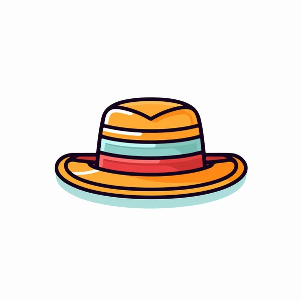Hat Icon Vector Isolated White — Stock Vector