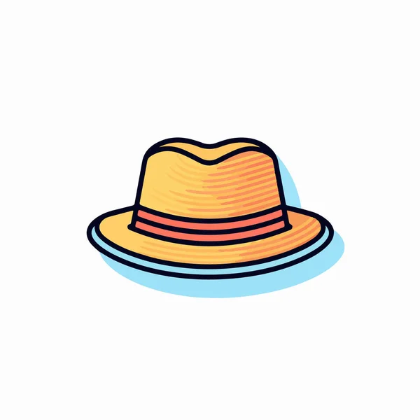 Hat Vector Icon Summer Symbol — Stock Vector