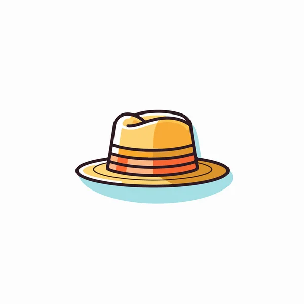 Yaz Şapkası Simgesi Tasarım Vektörü — Stok Vektör