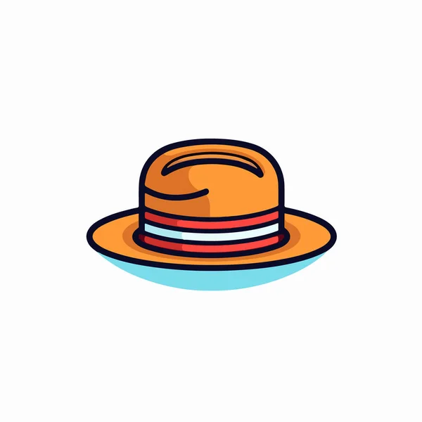 Şapka Şapka Ikonu Vektör Illüstrasyonu — Stok Vektör
