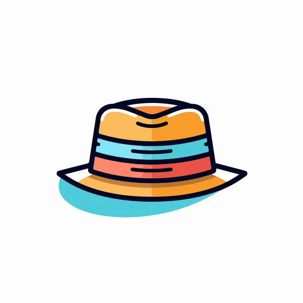 帽子をかぶった帽子のアイコン ベクターイラスト — ストックベクタ