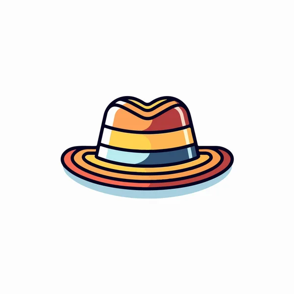 Summer Beach Hat Icon Summer Tourism Sign Vector — Stock Vector