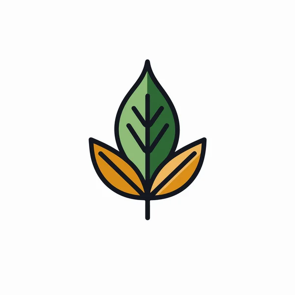 Вектор Дизайну Логотипу Осіннього Листя Вектор Значка Листя — стоковий вектор