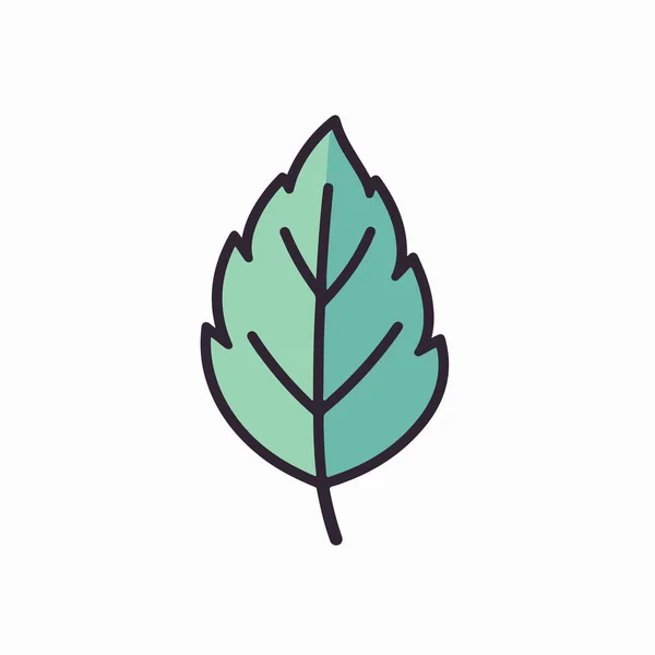 孤立した葉のラインスタイルのアイコンベクトルデザイン — ストックベクタ