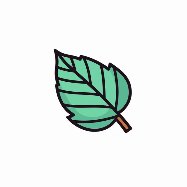 Color Vector Illustration Leaf Icon — Stock Vector