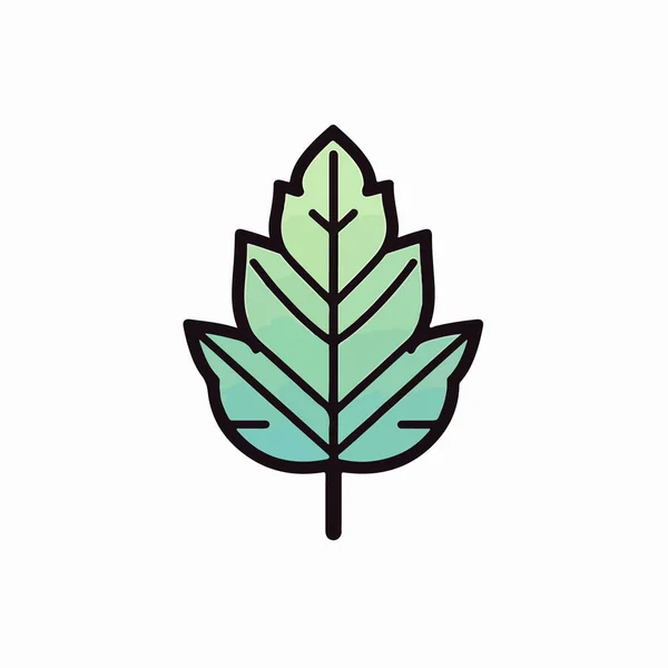 Зелений Лист Саду Ізольована Ікона — стоковий вектор