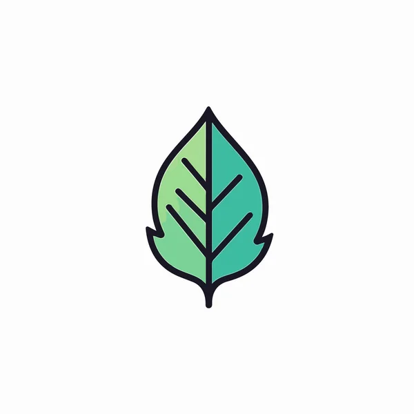 Vetor Design Logotipo Folha Verde — Vetor de Stock