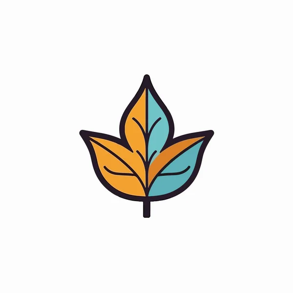 Modèle Conception Logo Feuille Automne Coloré Vecteur — Image vectorielle