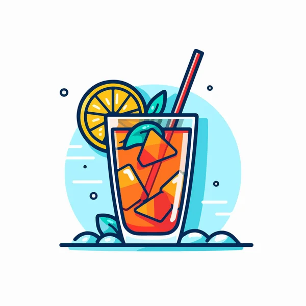Summer Cocktails Icon Vector Design — Stock Vector