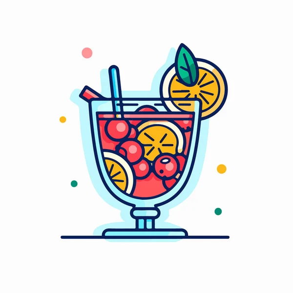 Icônes Cocktails Design Illustration Vectorielle — Image vectorielle