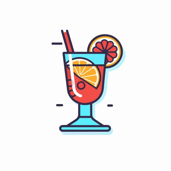 Cocktails Pictogram Vector Illustratie Ontwerp — Stockvector