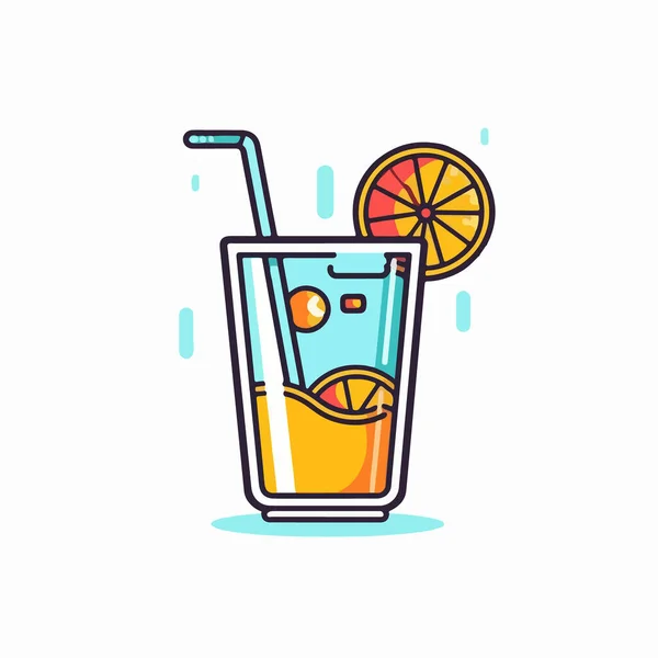 Orange Juice Icon Vector Illustration — Stock Vector