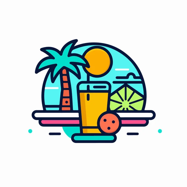Beach Icon Design Vector — Stock Vector