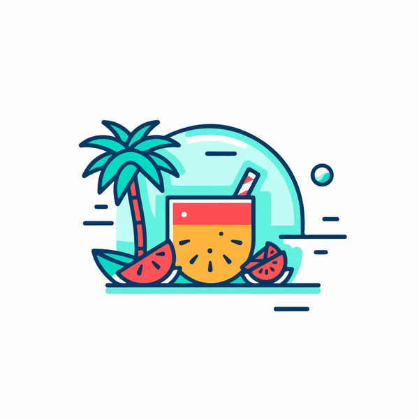 stock vector coconut drink icon vector design 