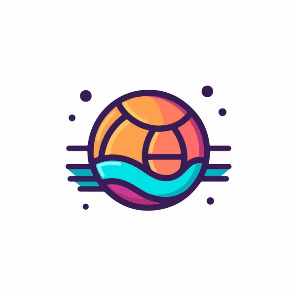 Volleyball Ikone Vektorillustration — Stockvektor