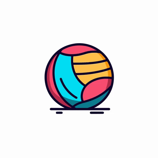 Дизайн Иконы Пляжного Мяча Векторный Дизайн — стоковый вектор