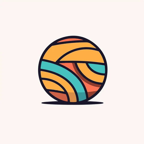 Colorful Ball Icon Vector Illustration — Stock Vector