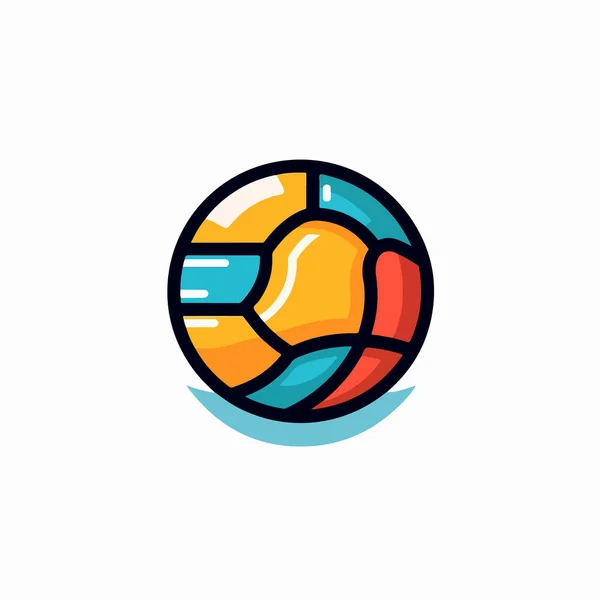 Bola Logo Diseño Vector — Archivo Imágenes Vectoriales