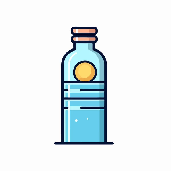 Векторная Конструкция Иконки Бутылки Водой — стоковый вектор