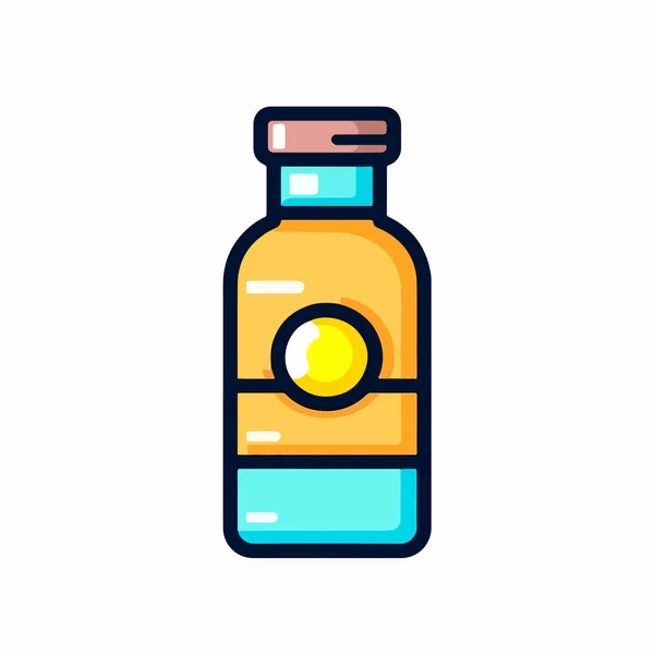 Botella Llena Vector Icono Desig — Vector de stock