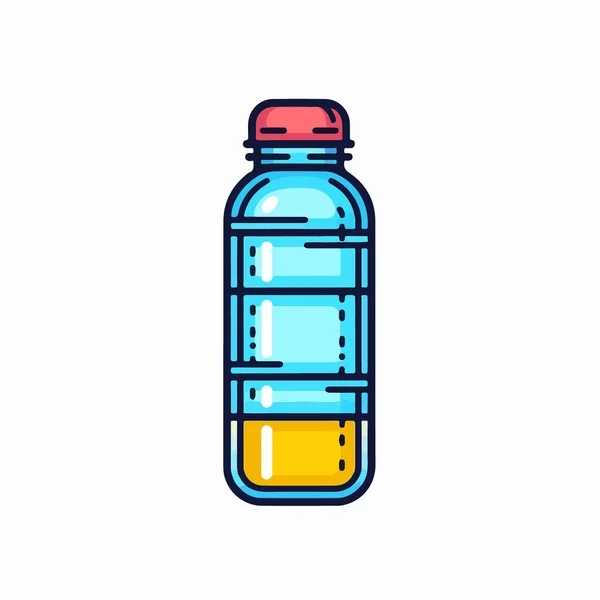 Flasche Aquarell Icon Vektor Flaschenschild Isolierte Symbolillustration — Stockvektor