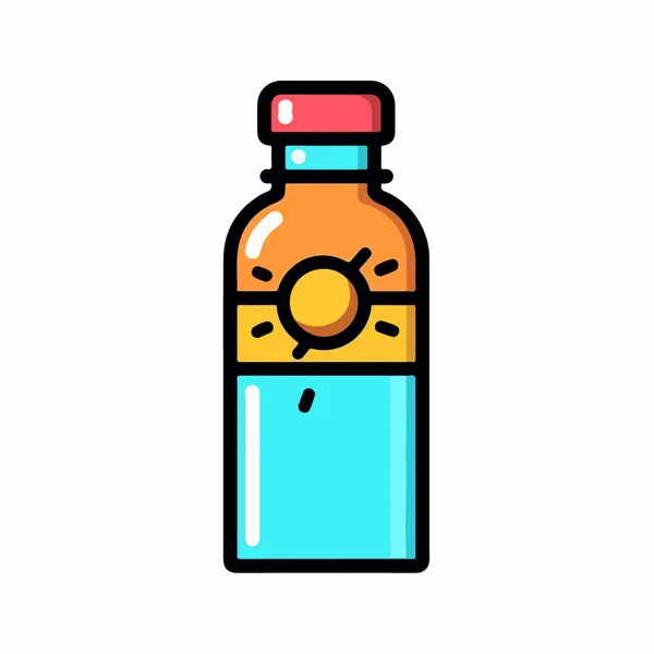 Μπουκάλι Εικονίδιο Χάπια Γεμάτο Στυλ Περίγραμμα — Διανυσματικό Αρχείο