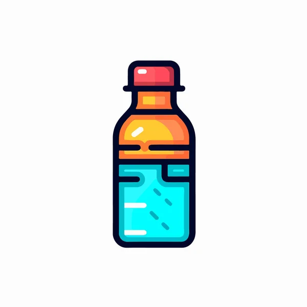 Μπουκάλι Νερό Χρώμα Διάνυσμα Εικονίδιο Σήμα Μπουκαλιού Μεμονωμένη Απεικόνιση Συμβόλων — Διανυσματικό Αρχείο