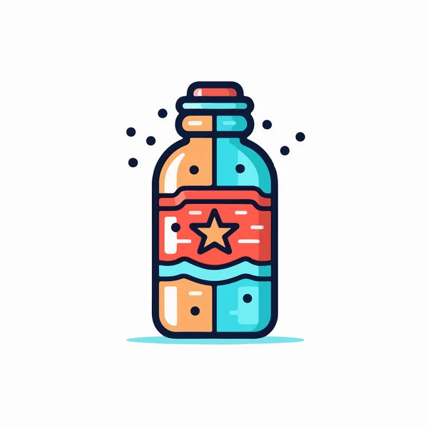 Wasserflasche Symbol Design Vektor — Stockvektor