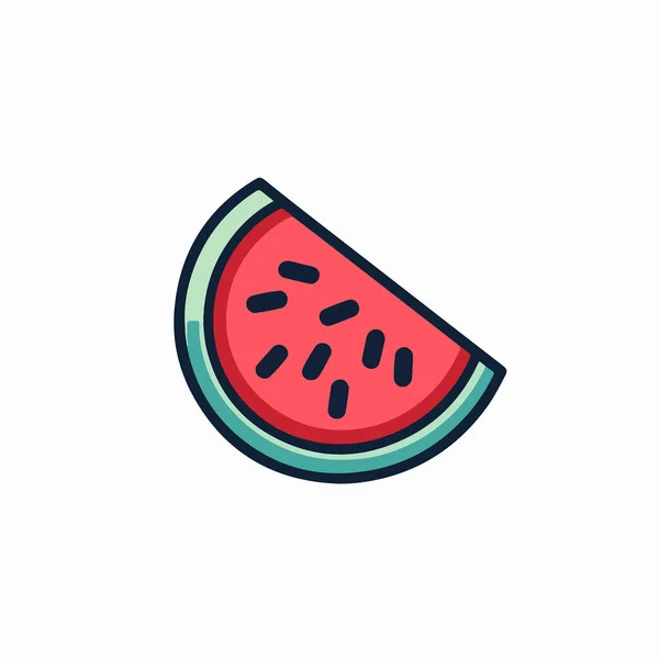 Vattenmelon Ikon Trendig Stil Isolerad Bakgrund — Stock vektor